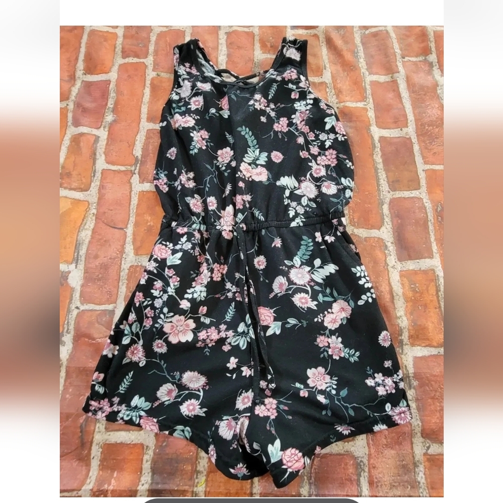 Shosho Girls Floral Summer Romper Sz 7/8 7 8